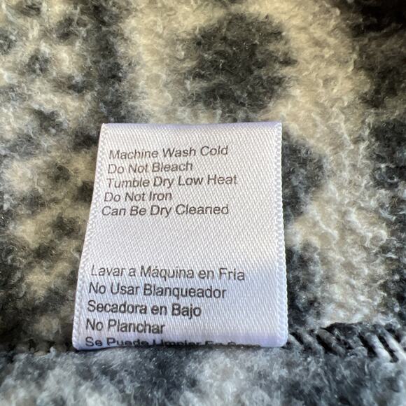 JACHS Cabin Fleece Women’s Large Black Mock Neck Pullover Fair Isle Cabincore - Picture 7 of 10